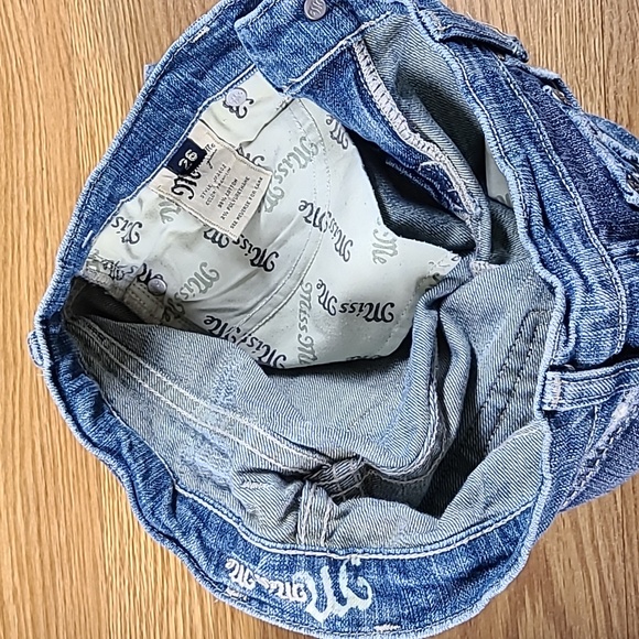 MISS ME JEANS WOMEN'S 26x31 BLUE BOOTCUT FADED DISTRESSED GIRLS PRE-OWNED DENIM - Picture 7 of 8